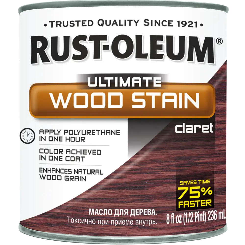 Масло тонирующее Ultimate цвет красное вино 0.236 л RUST-OLEUM STLM-2082105 - Вид №1
