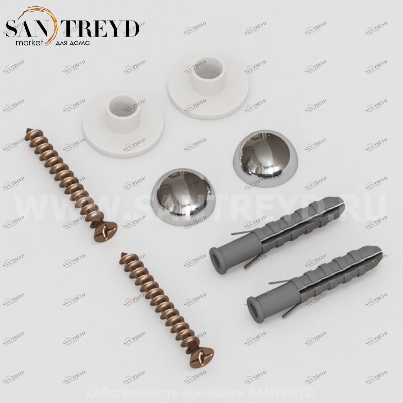 760390 Крепежи вертикальные для унитаза и биде Kerasan, цвет Хромированный Kerasan ACCESSORIES Италия