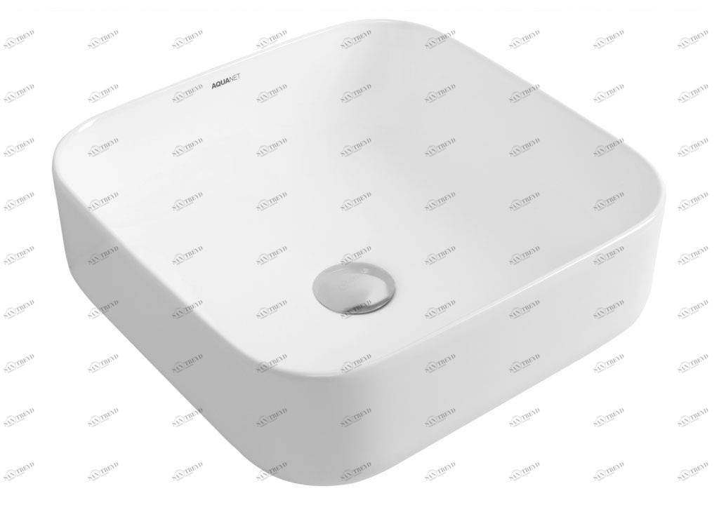 CITY1 Накладная раковина на столешницу  квадратная Aquanet 