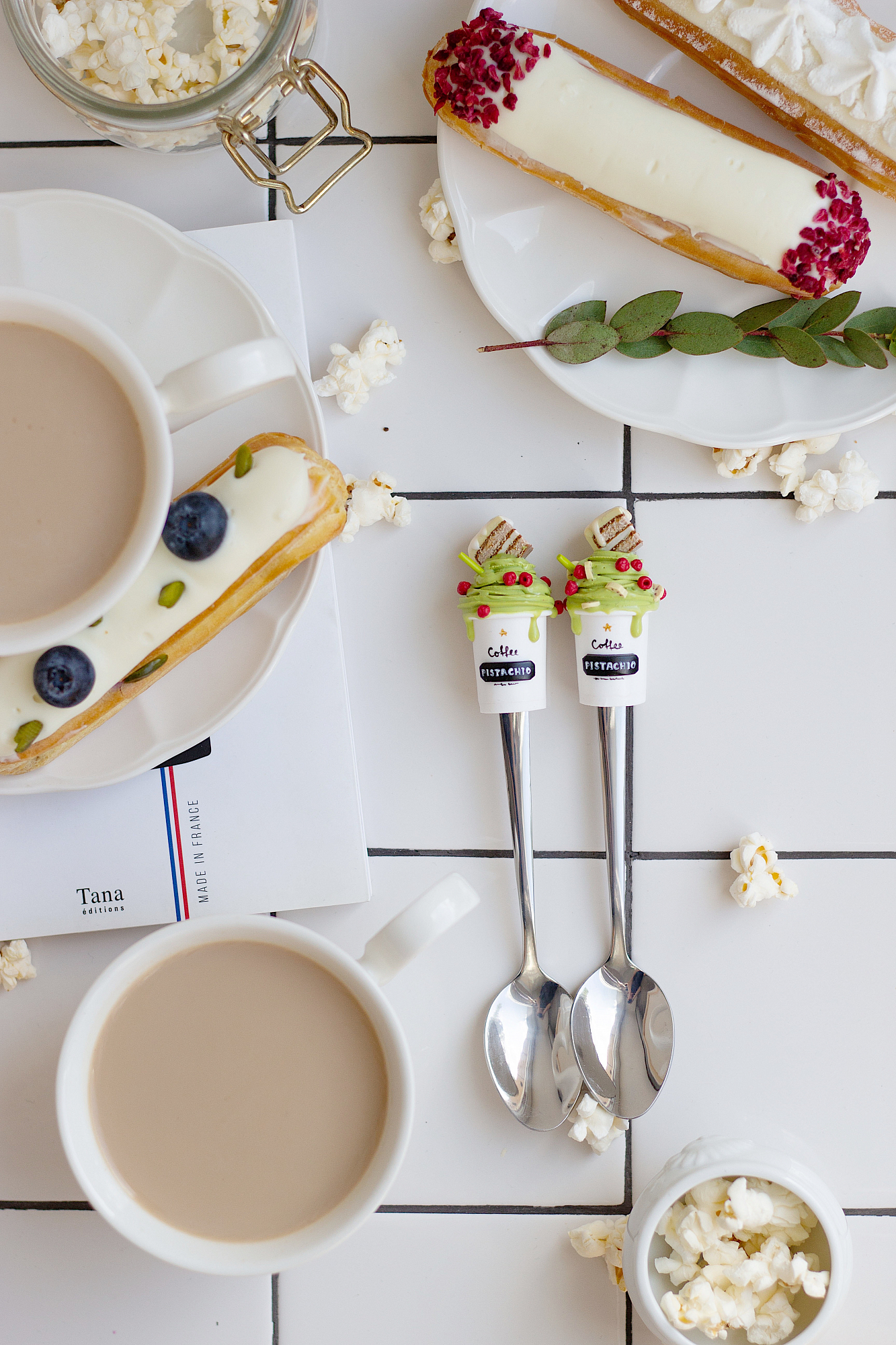 Чайная ложка с кофейным стаканчиком "Фисташковый торт" JULS SMALL BAKERY  335369 Белый Santreyd  - Вид №1