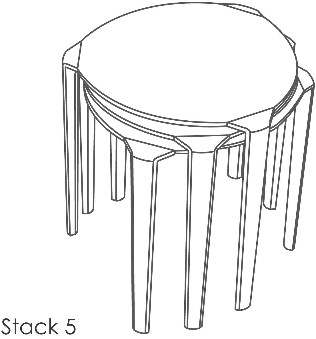 Ezpeleta Штабелируемый садовый стол из полипропилена и hpl  Mhk-oner  - Вид №4