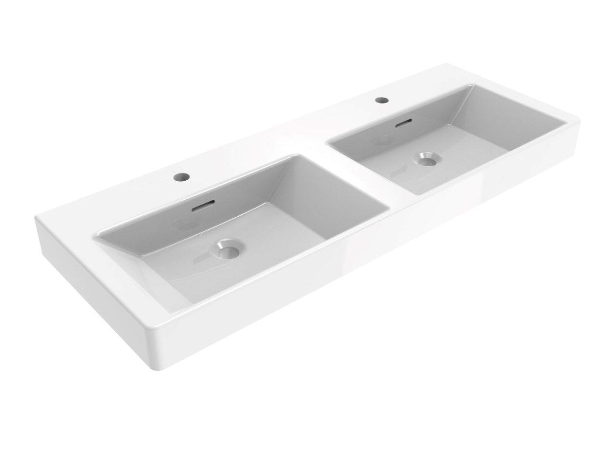 Керамическая двойная подвесная раковина Ercos MALIBU ARCH-00002154