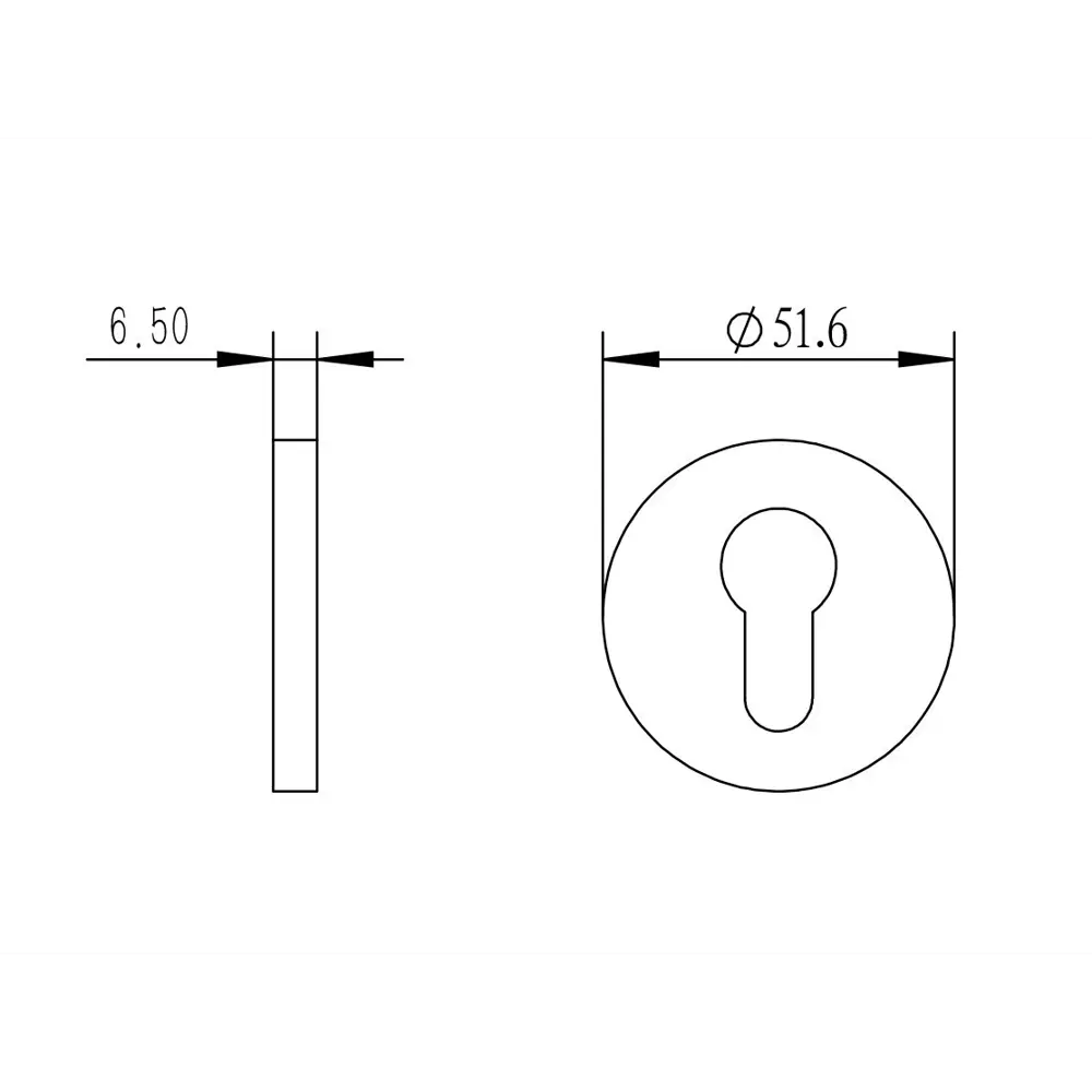 Накладка на замочную скважину KREAFORTA SC-R2 51.6 мм цвет бронза STLM-2097308 - Вид №4