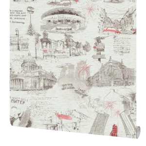 Обои бумажные Московская обойная фабрика Питер мальборо 0.53 м 6351-5