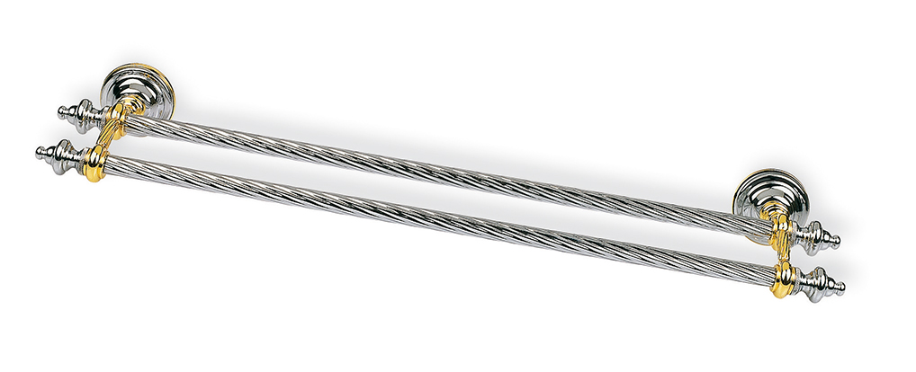 G05.2(04) Stil Haus Giunone, полотенцедержатель двойной, цвет белый - золото