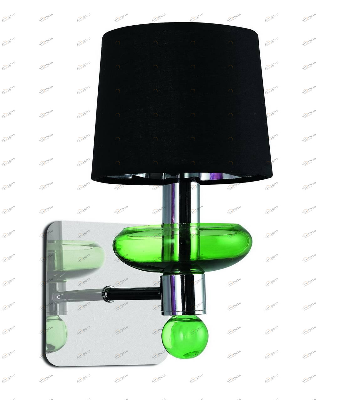 Бра Divinare Veneto 1155/02 AP-1 DIVINARE  078435 Зеленый;хром;черный 