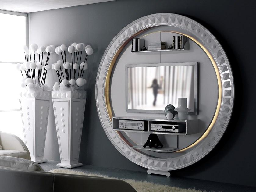 Vismara Design Тумба под ТВ из лакированного дерева с системой прокладки кабелей Classic sun-id-1402909 - Вид №11