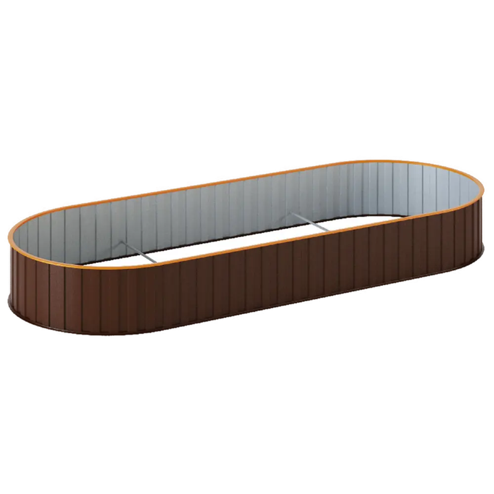 Высокая грядка 100x30x250 см v750 л металл коричневый 85642521 STLM-2157846 Santreyd 