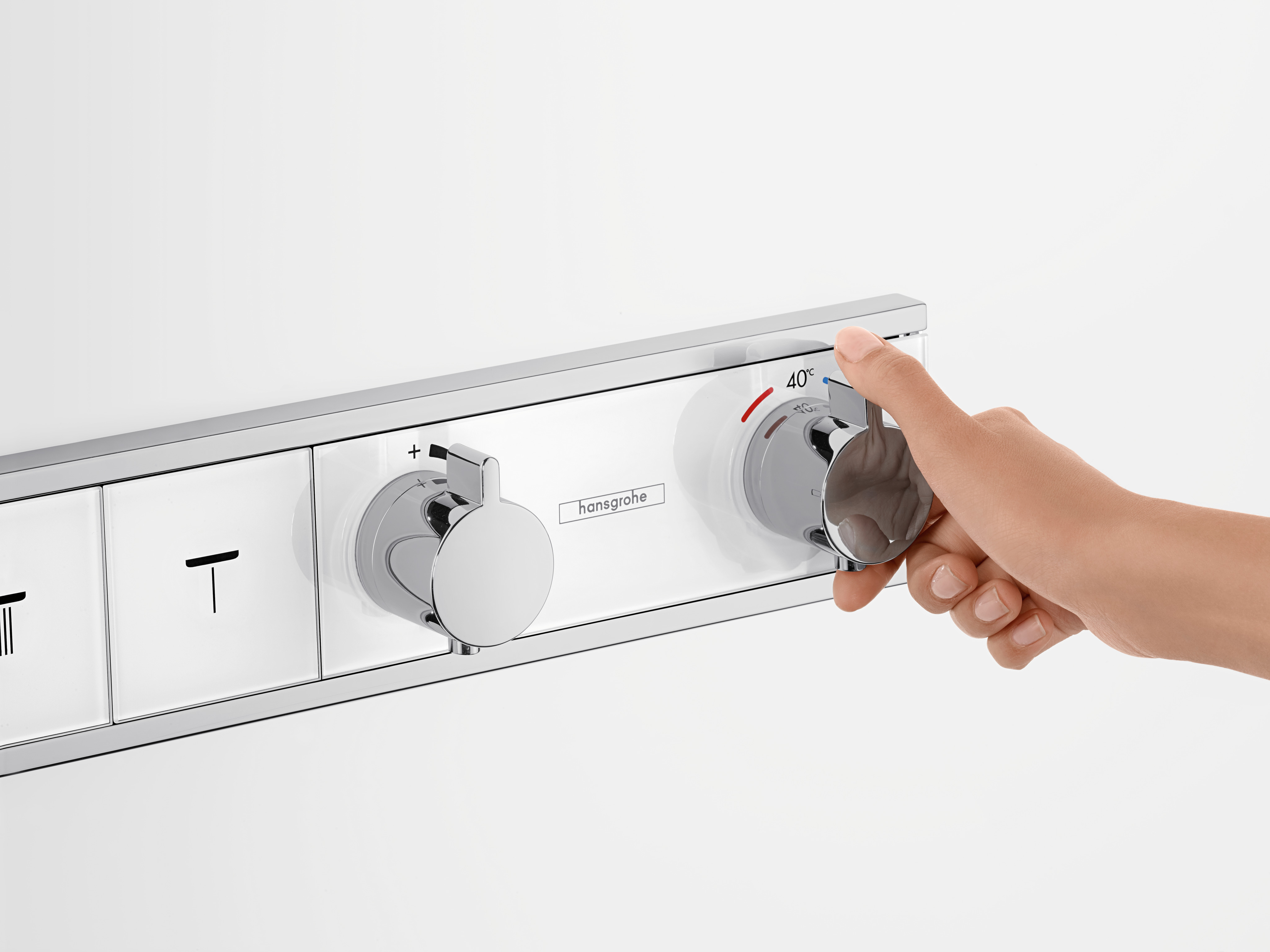 15357600 RainSelect Термостат скрытого монтажа на 4 функции со встроенным держателем для душа Hansgrohe  - Вид №4