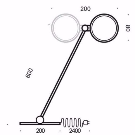 Top Light Регулируемая металлическая настольная лампа sun-id-1358665 - Вид №3