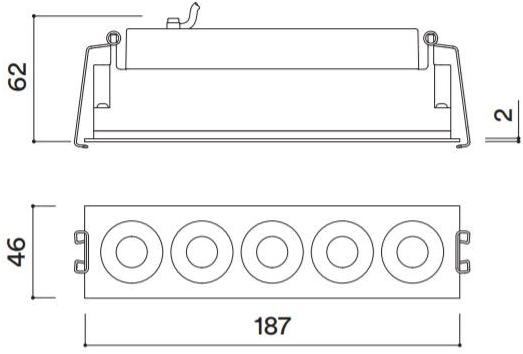 HER Многофункциональный встраиваемый металлический светодиодный прожектор  Em35x  - Вид №4