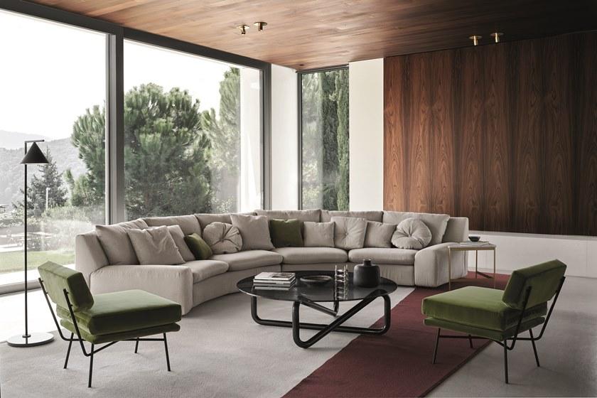 arflex Изогнутый диван из ткани sun-id-1362624 - Вид №3