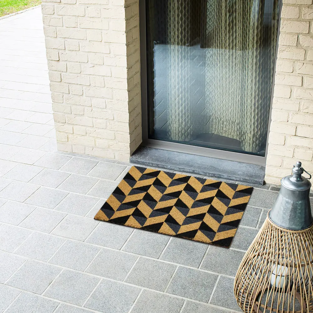 Коврик декоративный Velcoc Kera 9 40x75 см кокос цвет бежево-серый STLM-2137581