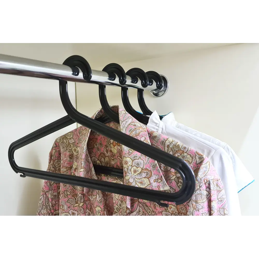 Набор вешалок 42x22.4x1.6 полипропилен 4 шт цвет чёрный Santreyd STLM-2052181 - Вид №5