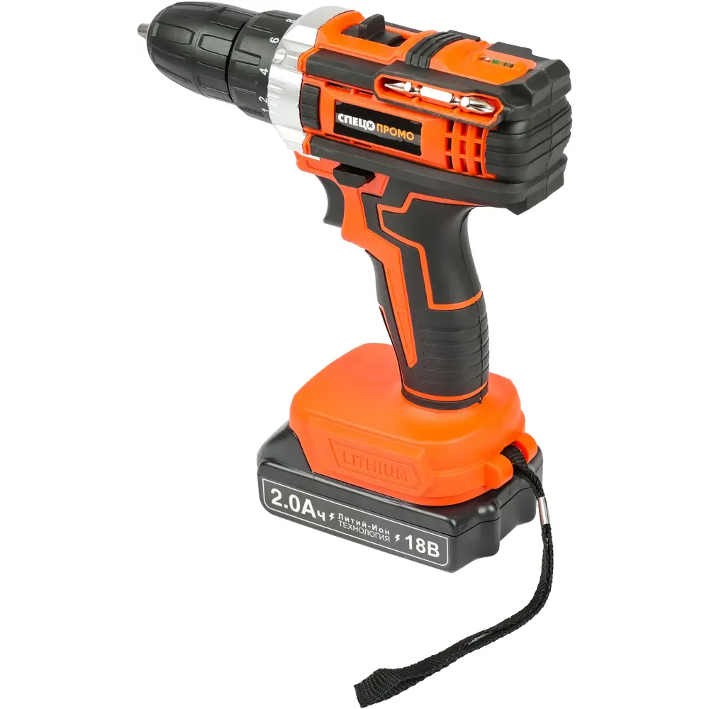 Дрель-шуруповерт аккумуляторная Спец БДА-18-П, 18 В Li-Ion 2x2 Ач STLM-2197374 - Вид №4