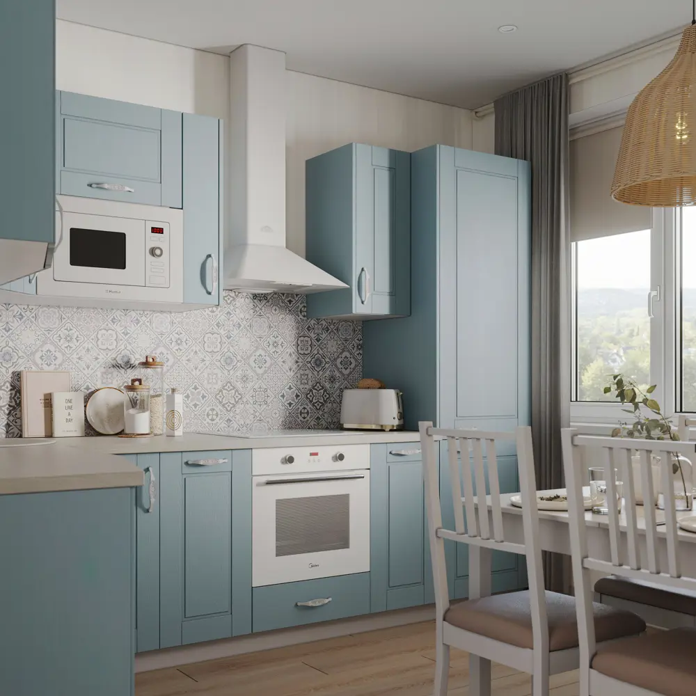 Фасад кухонного шкафа Томари 59.7x137.3см KONSENSA МДФ цвет голубой STLM-2009364 - Вид №10