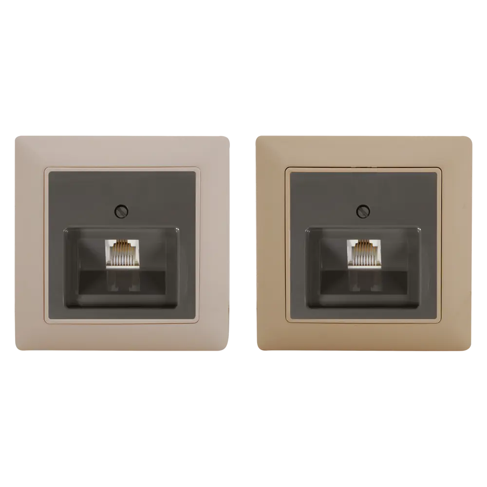 Телефонная розетка встраиваемая ABB BJB Basic 55 RJ11, цвет черный STLM-2170293 - Вид №1