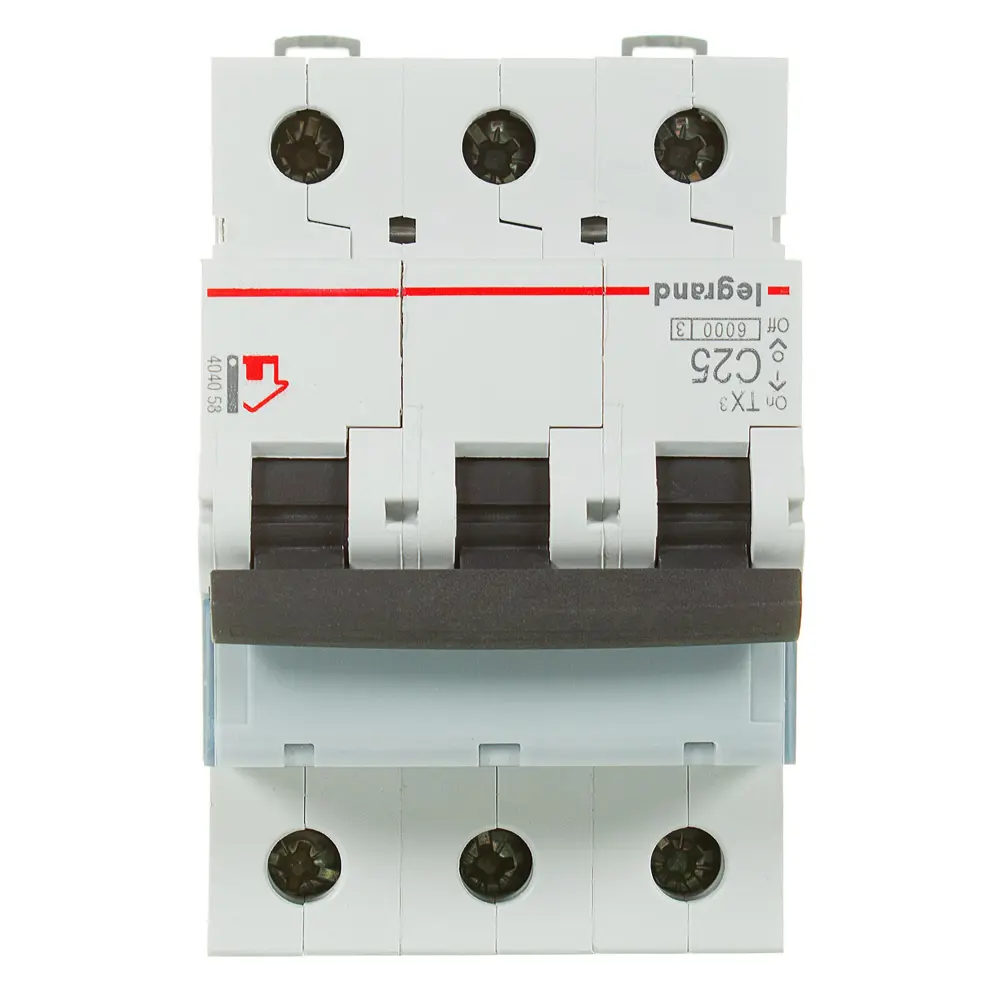 Автоматический выключатель Legrand TX3 3P C25 А 6 кА STLM-2026744 - Вид №1