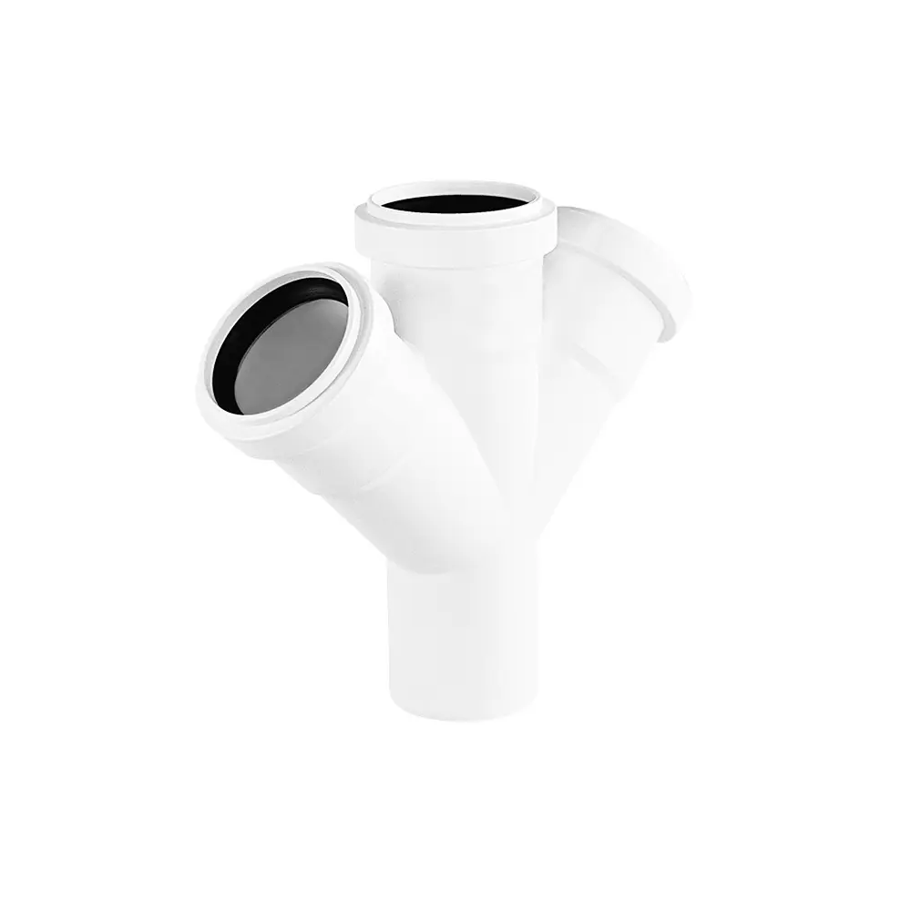 Крестовина одноплоскостная малошумная MONLID D50x50x50/45° мм полипропилен STLM-2056473 - Вид №3