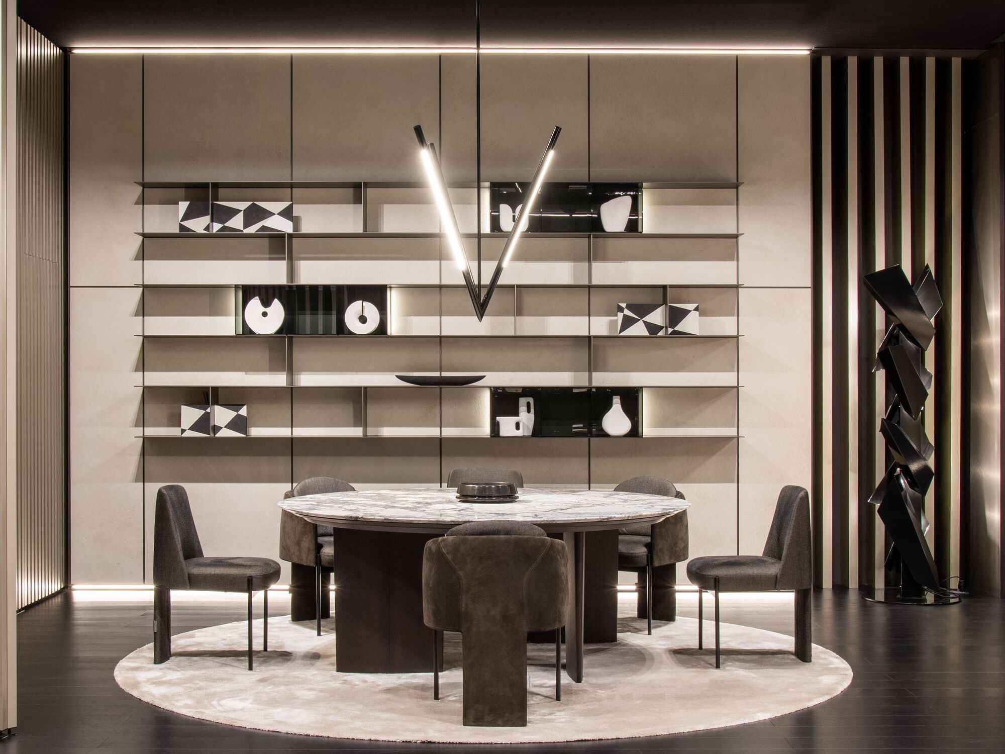 Модульная стена установленная оборудованная стена MisuraEmme PUZZLE ARCH-00071394