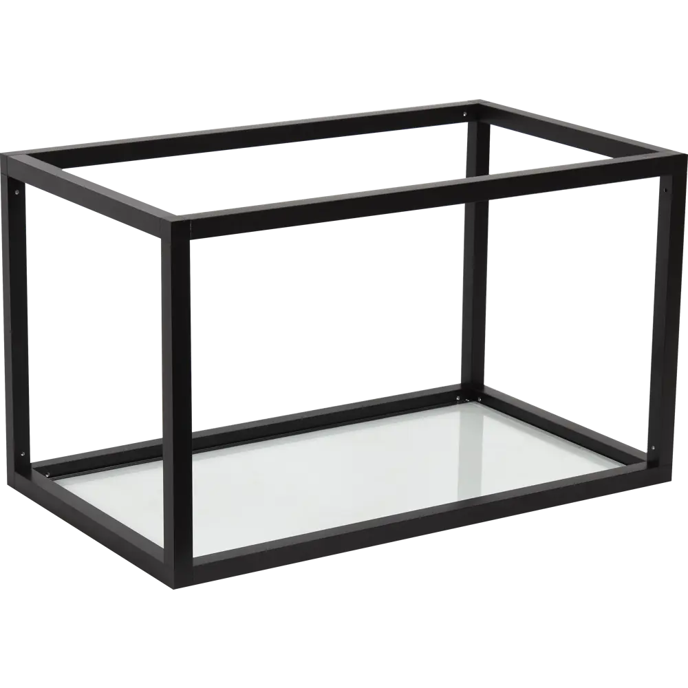 Полка-каркас для кухни 35х35х60 см, алюминий/стекло DELINIA STLM-2097382