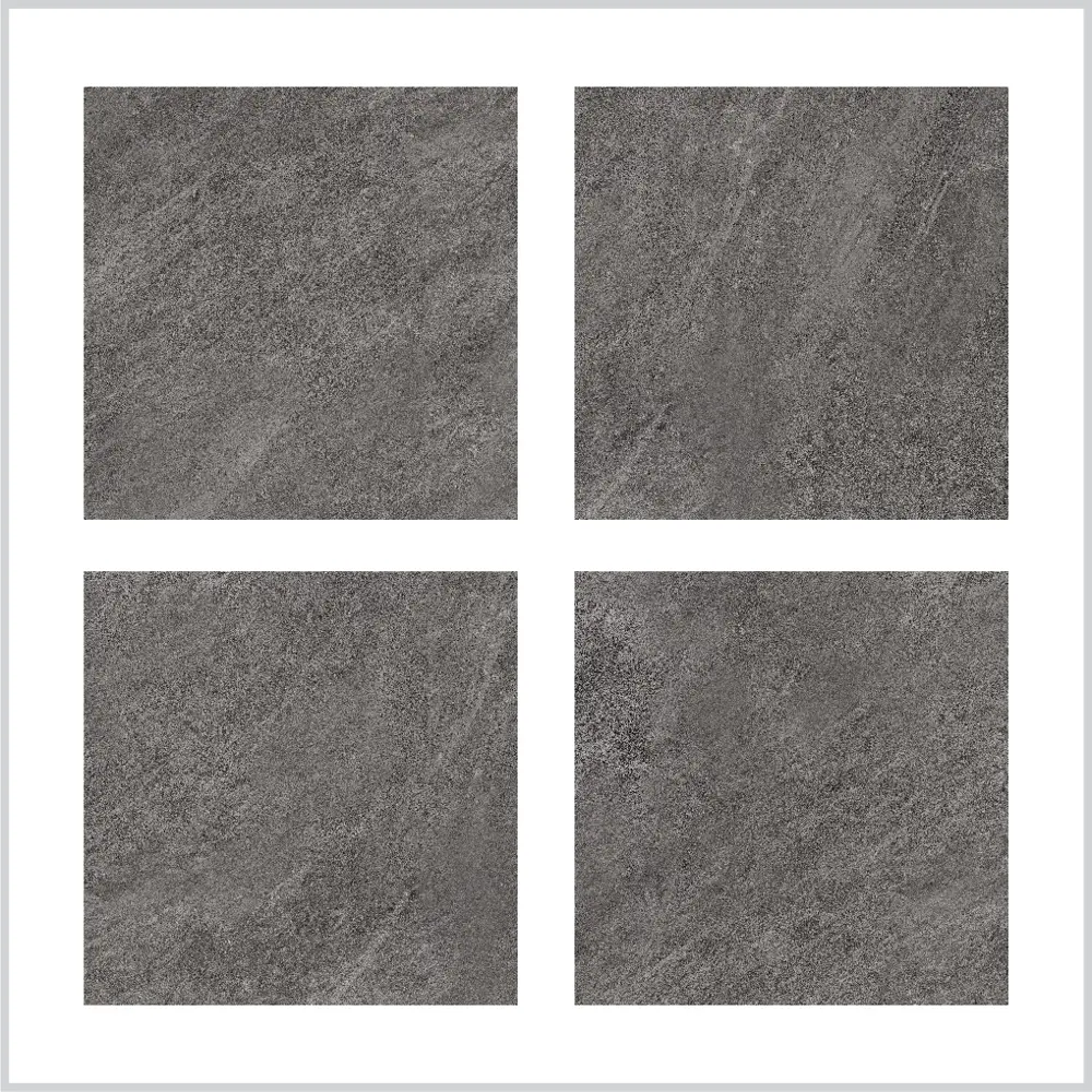Глазурованный керамогранит Ceramente Stellare Quartzite Pro Black 60x60 см 1.44 м² матовый цвет черный 89348036 STLM-2054072 - Вид №1