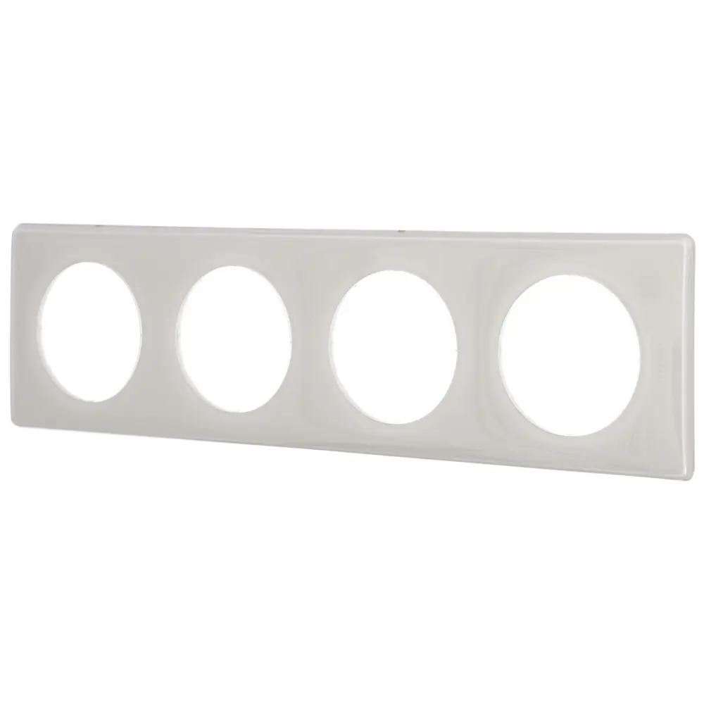 Рамка для розеток и выключателей Legrand Celiane 4 поста, цвет слоновая кость глянец STLM-2001503 - Вид №1