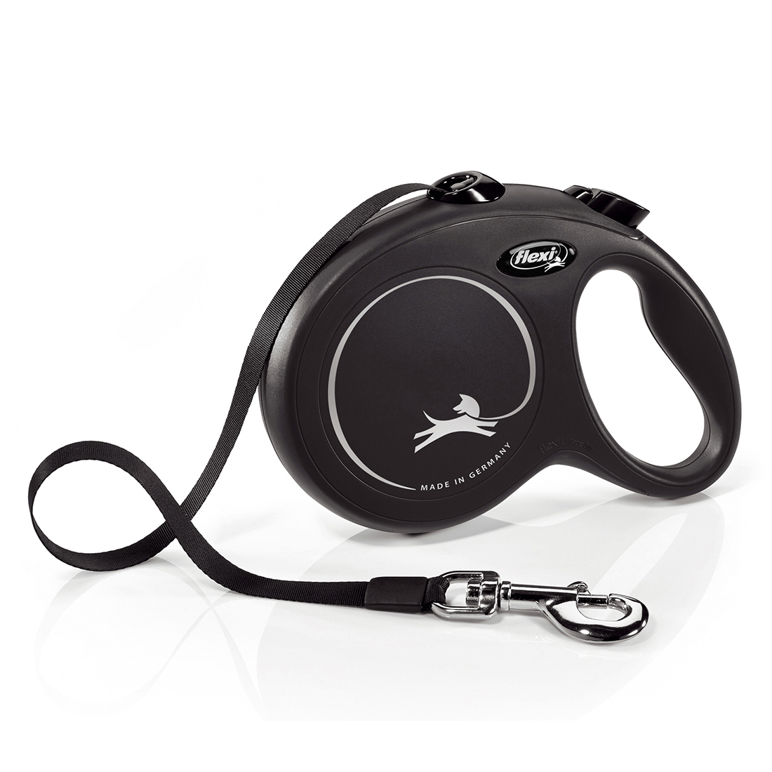 ПР0043833 Рулетка для собак New Classic L (до 50кг) лента 5м черная Flexi 