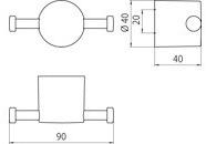 Emco Bad Двойной крючок для халата Rondo2 sun-id-1489165 - Вид №2