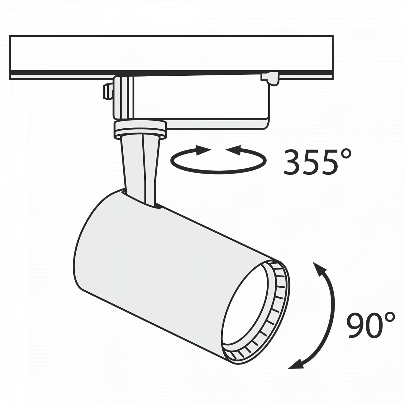 Трековый светильник черный TR003-6W4K TECHNICAL SINGLE PHASE TRACK SYSTEM 00-3956203 Черный  - Вид №3