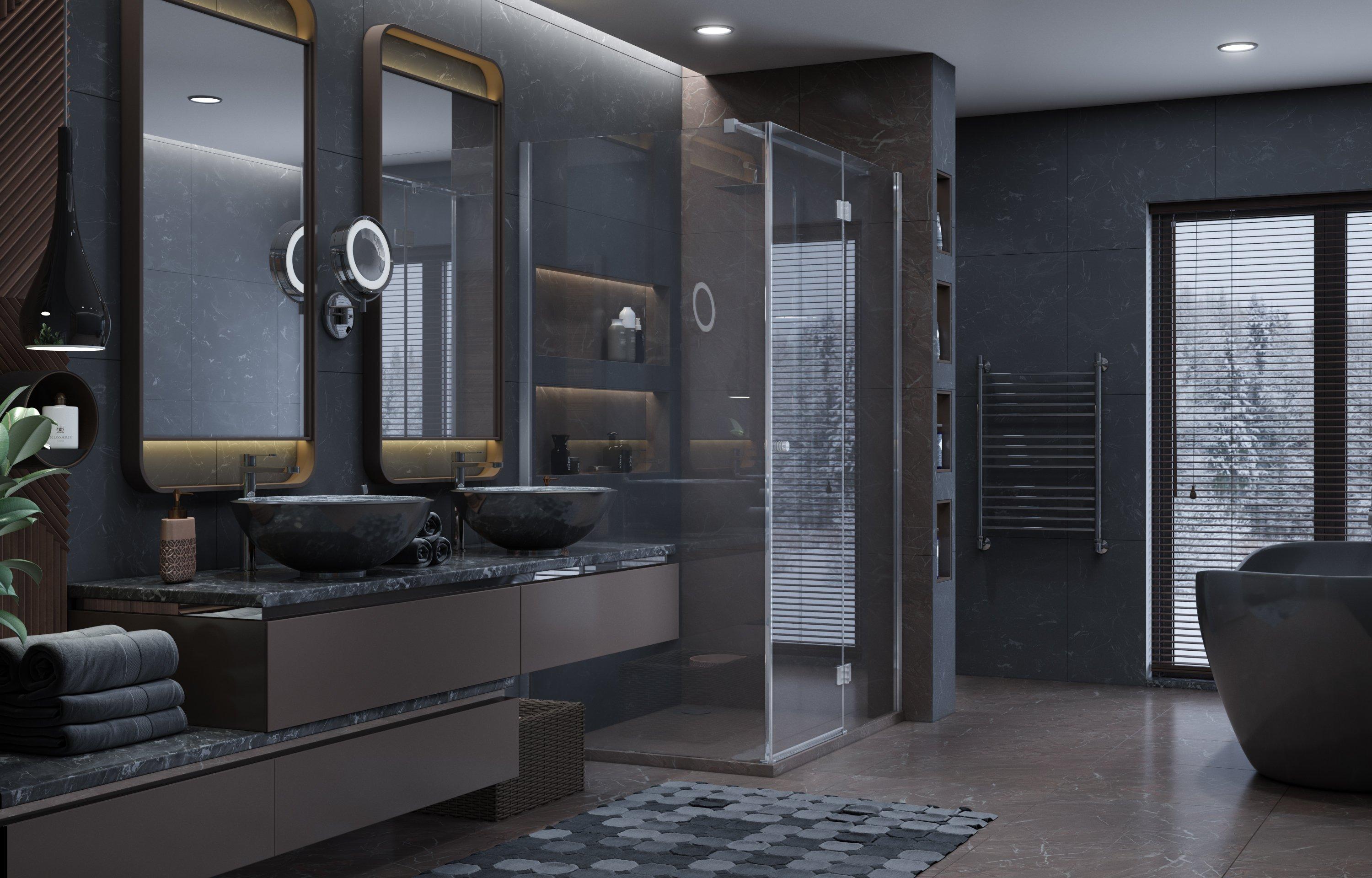 Душевое ограждение Ambassador Diamond 12011108R (1200x900x2000), 1 место - Вид №1