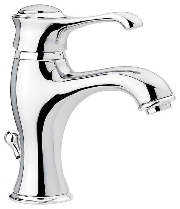 6003CR Смеситель Tiffany с донным клапаном для раковины, цвет хром EMMEVI
