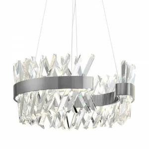 Люстра стеклянная 50х60 см серебряная Akasha Nickel MD18162246-600A nickel DELIGHT COLLECTION ДИЗАЙНЕРСКИЕ 00-3883082 Прозрачный;серебро