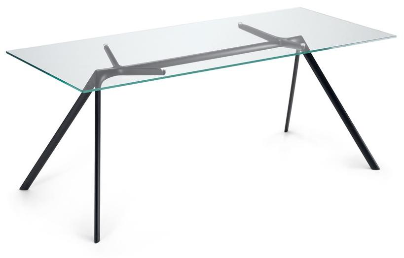 Alias Прямоугольный стол из алюминия и стекла Dry 45a - Вид №1