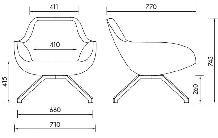 Тканевое кресло с подлокотниками ALMA DESIGN X Big ARCH-00092825 - Вид №3