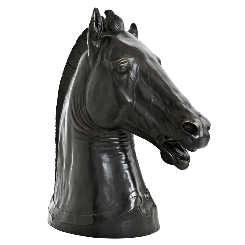 Статуэтка декоративная 52х45 см бронзовая Horse Head Medici Riccardi EICHHOLTZ ЛОШАДЬ, ЖИВОТНЫЕ 062743 Бронза;черный  - Вид №3