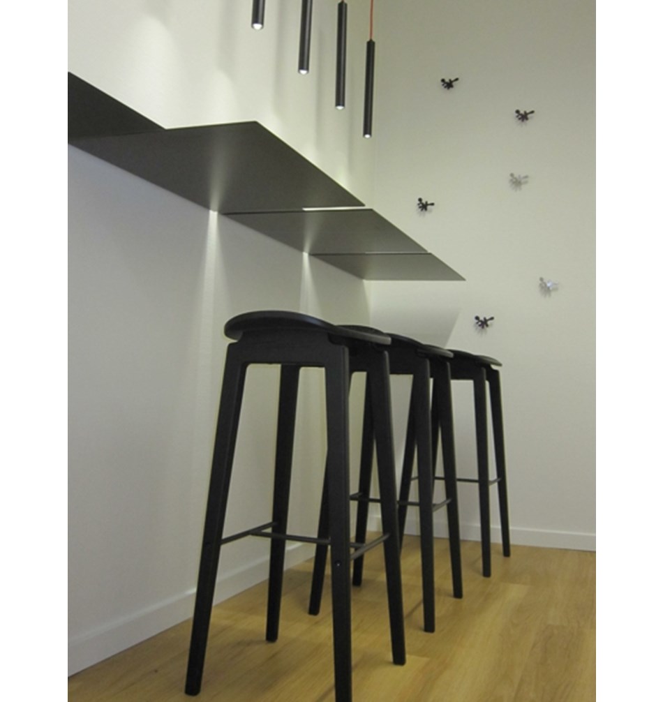 FROST Полка 4037 15x45x100cm » черная Алюминий Черный U4037-B  - Вид №4