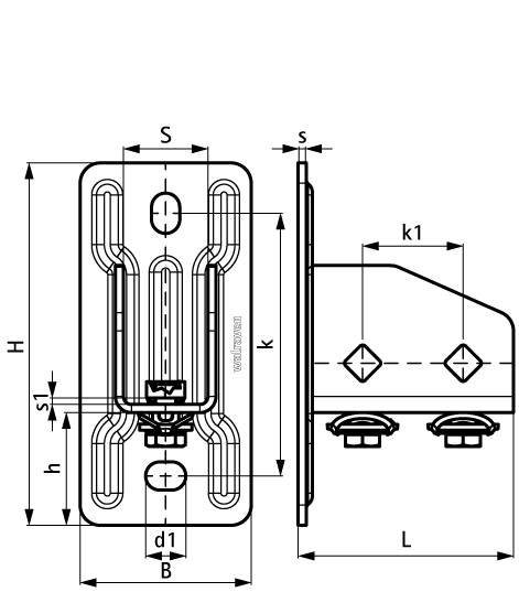 665875400 BIS RapidStrut® Stainless Steel Base Plate G2 walraven  - Вид №1