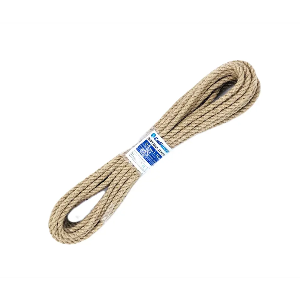 СИБШНУР Джутовая веревка 6 мм для надежной фиксации и упаковки 82202107 STLM-1569682 - Вид №2