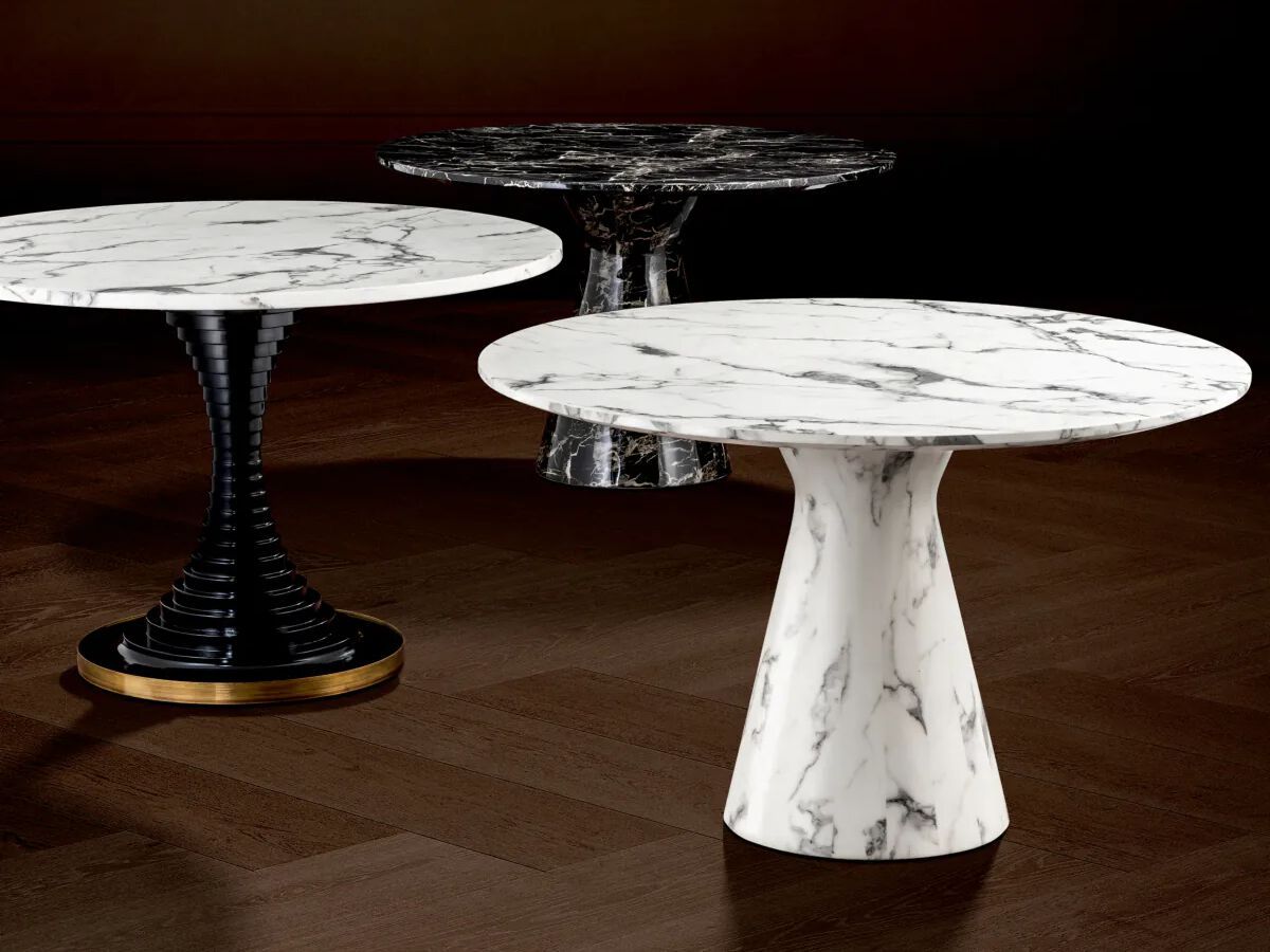 Круглый обеденный стол из искусственного мрамора Eichholtz TURNER ARCH-00027485 - Вид №3