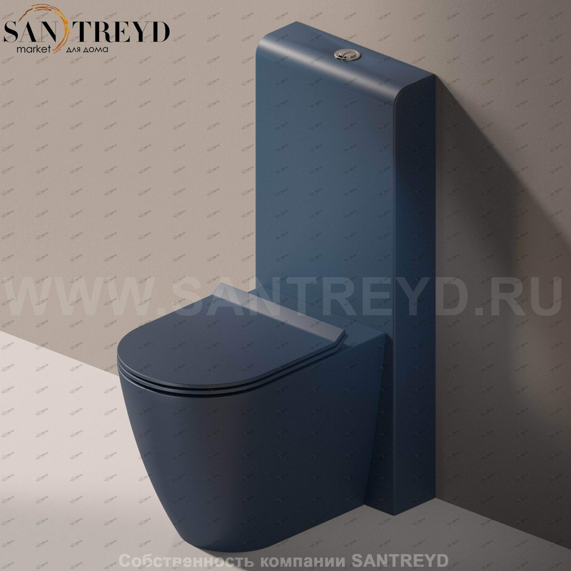 TR397016 Компакт унитаз с бачком Синий Ceramica Flaminia Niagara Италия