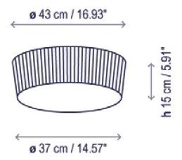 BOVER Потолочный светильник из ткани прямого света Plafonet sun-id-1349793 - Вид №5