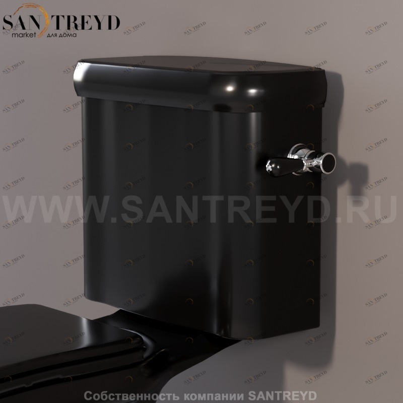 107104 Бачок для унитаза Черный Kerasan RETRO Италия