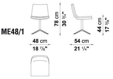 B&B Italia Стул с обивкой из ткани с 4 спицами Metropolitan sun-id-1354415 - Вид №3