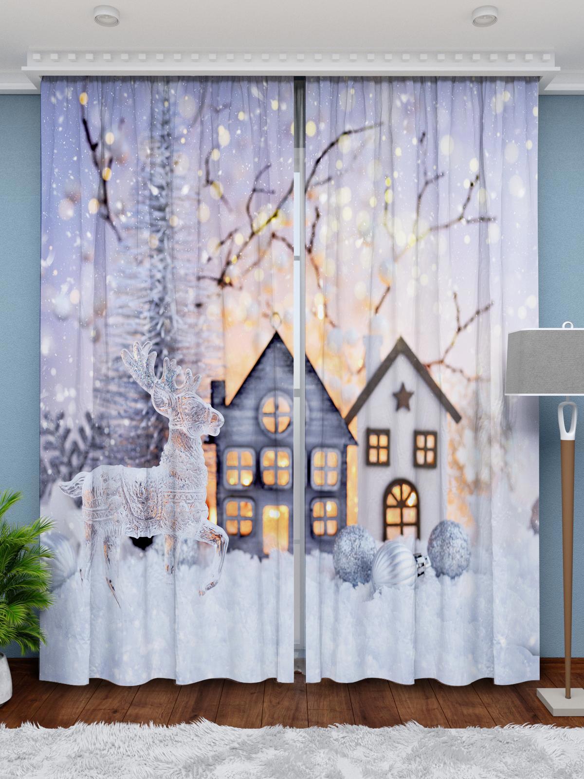 90193298 Фотошторы интерьерные Новый год NewYearsShtoryHouseDead/2261/ STLM-0127609 HOMEPICK