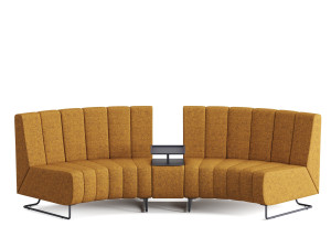 Кресло с салазками из ткани