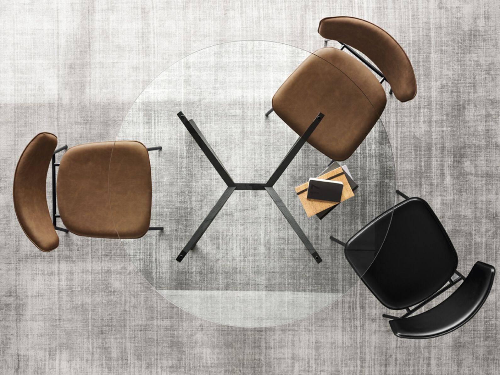 Круглый стол из закаленного стекла Calligaris KENT ARCH-00067509 - Вид №2