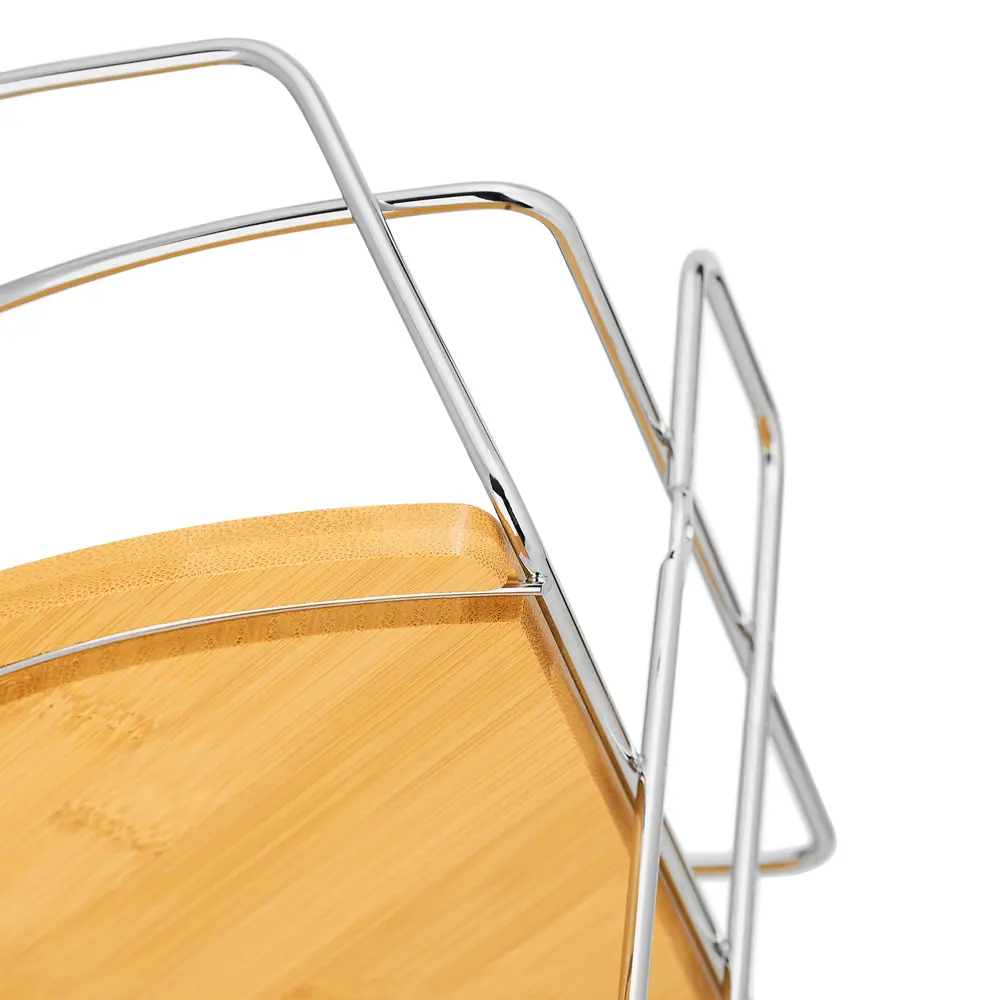 Полка угловая Модулус 22х22х37.4 см, цвет хром Santreyd Модулус Бамбук STLM-2035866 - Вид №3