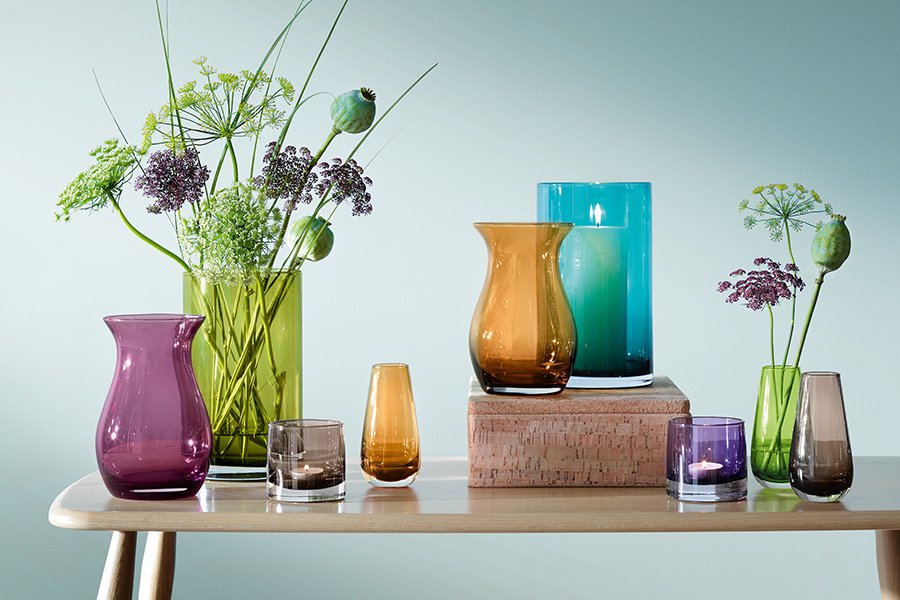 Ваза цилиндрическая 25 см зелёная Flower Colour LSA INTERNATIONAL - 300592 Зеленый  - Вид №2