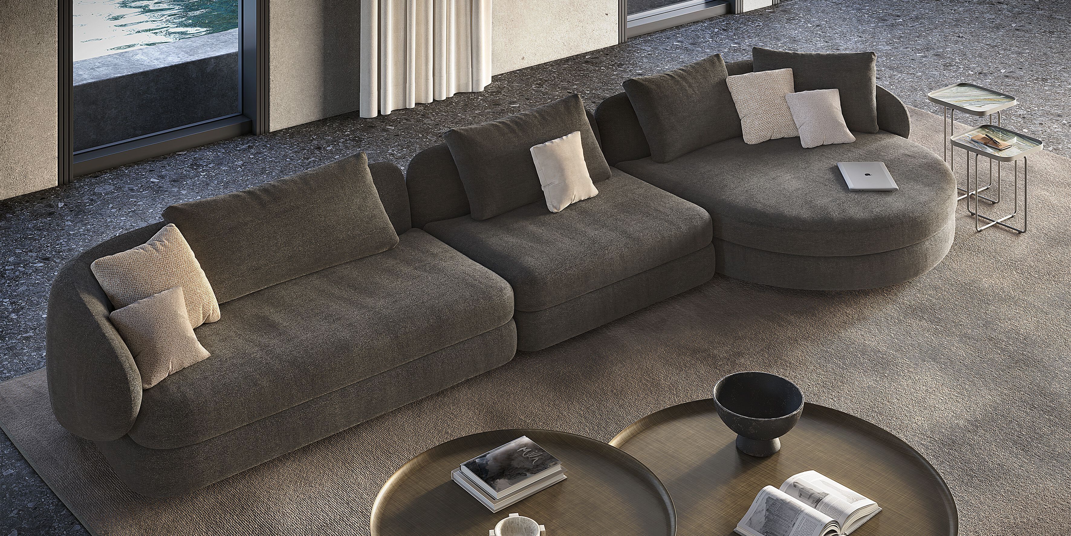 Модульный тканевый диван Cattelan italia CRAIG ARCH-00098140 - Вид №4